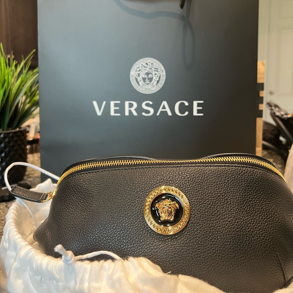 Versace black & Gold La Medusa belt bag (Very rare)